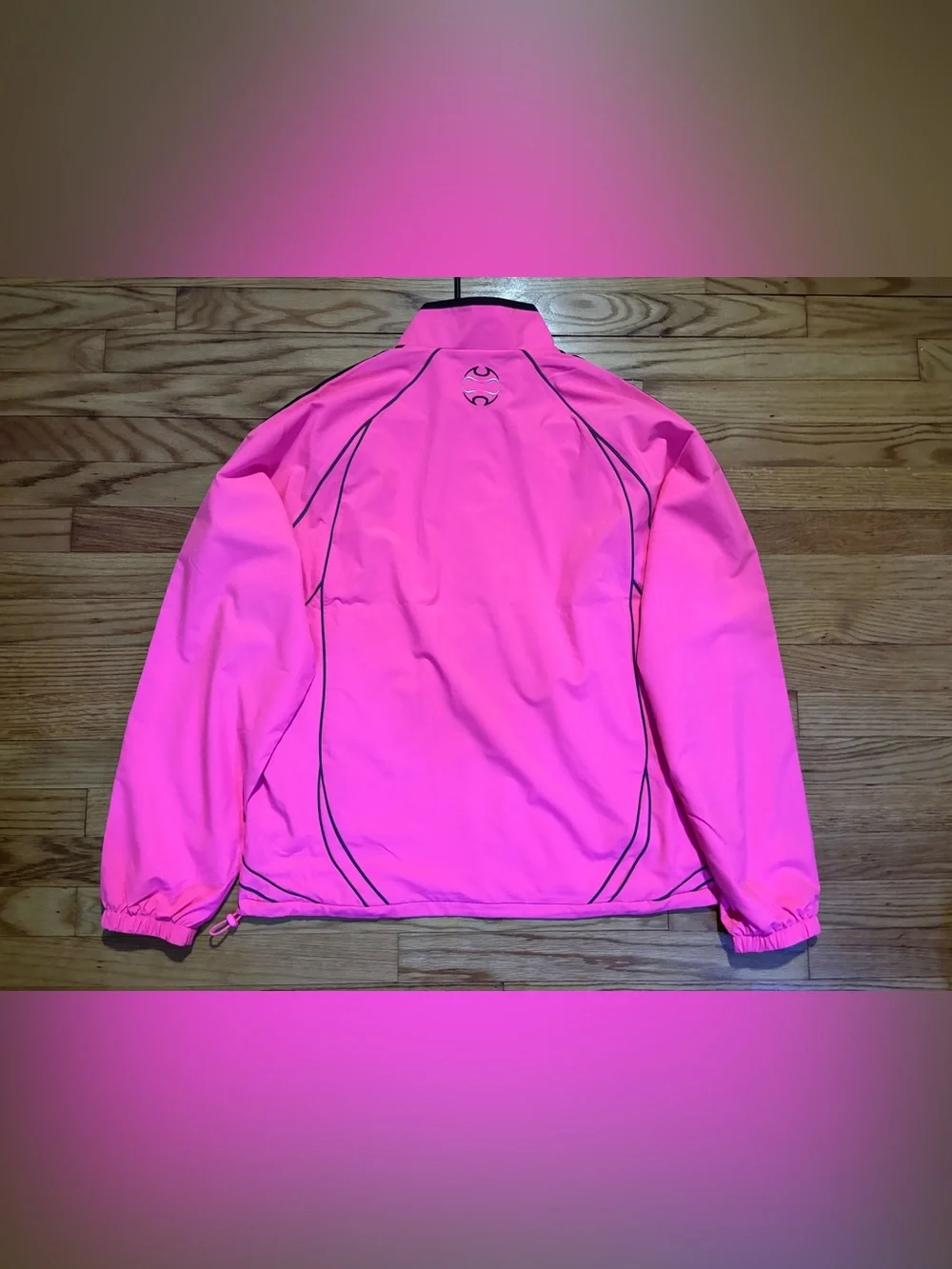 Adidas Teamgeist Adicolor Woven Full Zip Track Jacket Pink Black men’s sz M NEW!